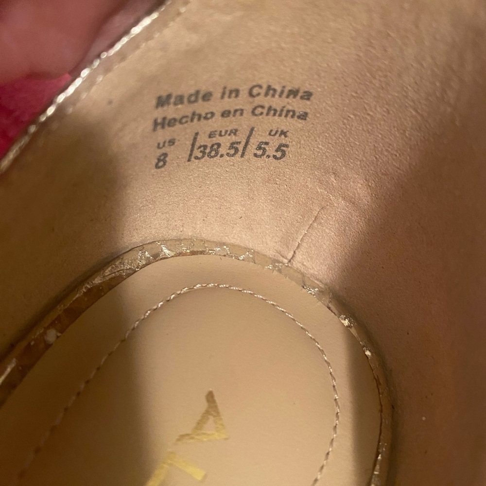 Aldo Shimmering Gold Snakeskin Heels - Picture 5 of 5